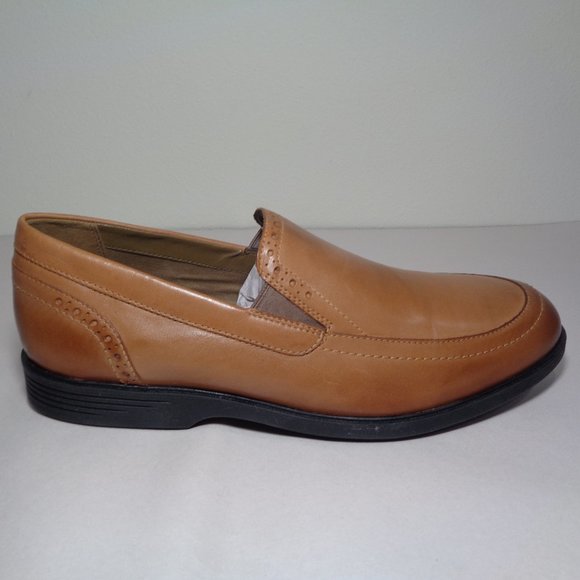 Hush Puppies Size 11.5 Wide SHEPSKY SLIP ON Tan Leather Loafers New Men\'s Shoes main image 7